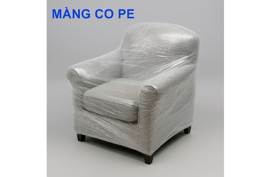 Ảnh: màng co PE bọc ghế sofa